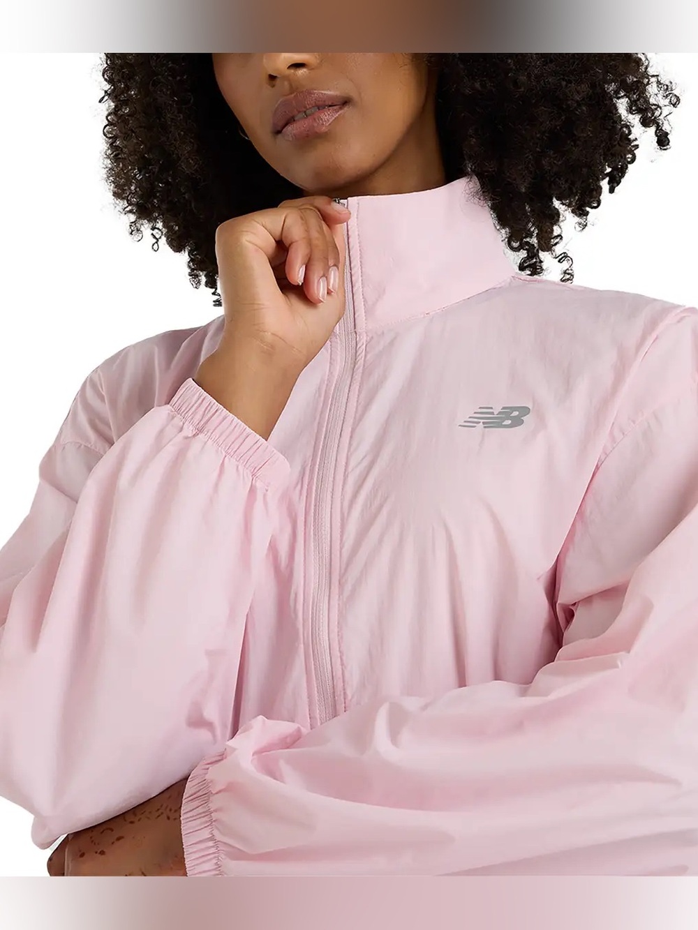 New Balance Women's Pink Lightweight Windbreaker Packable Jacket